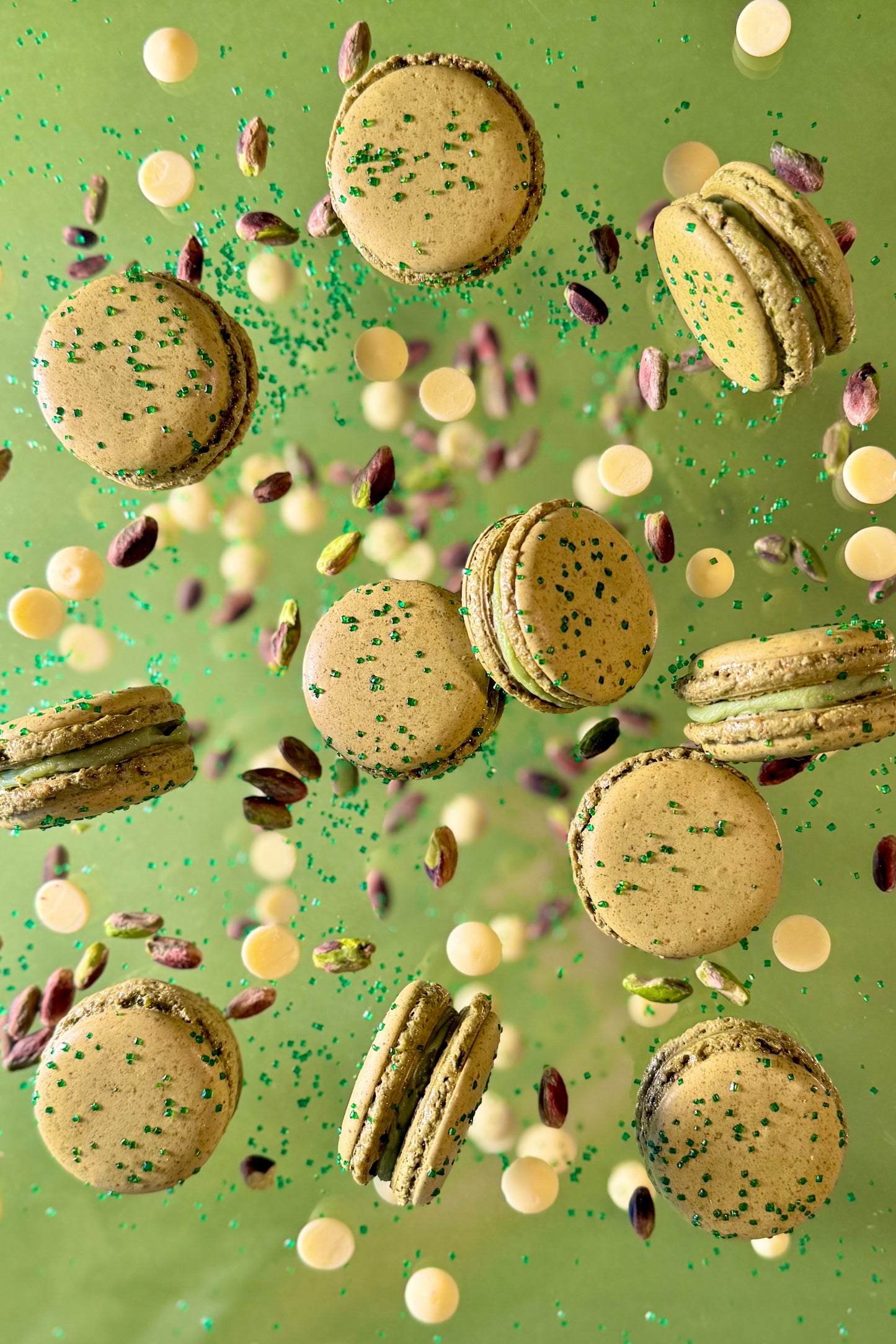 Caja Macarons Pistacho 100%