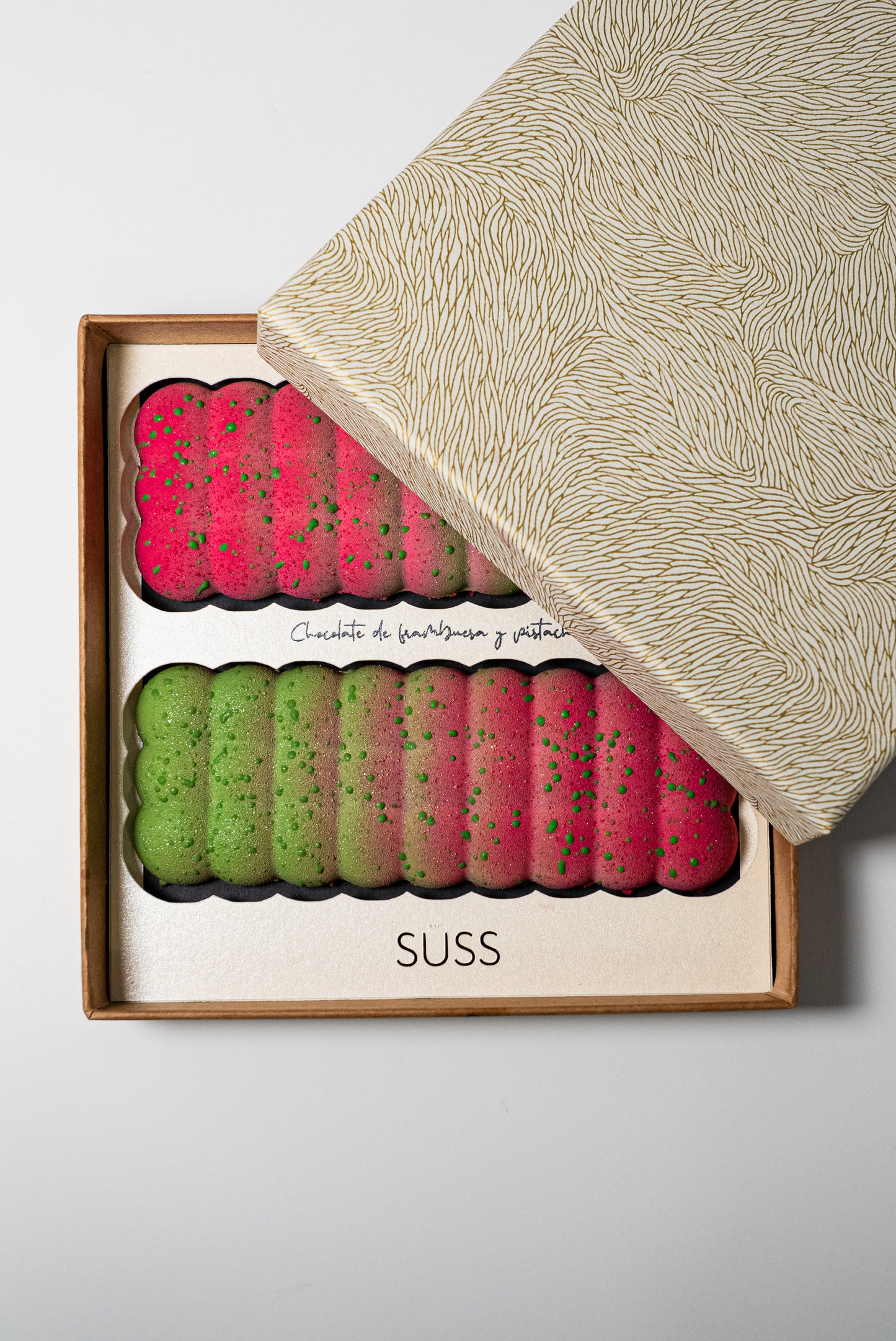 PISTACHO Y FRAMBUESA TABLETAS