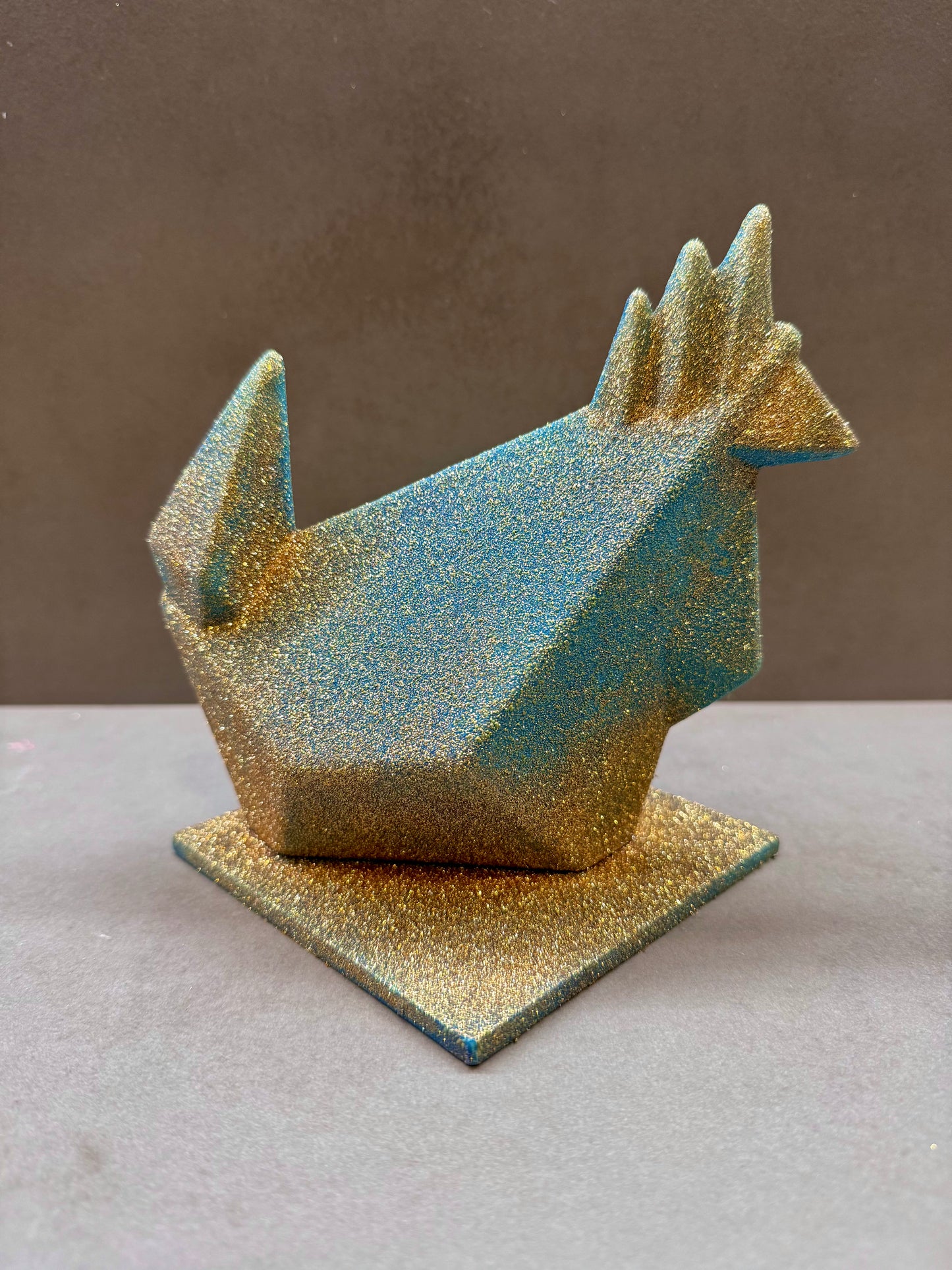 GALLINA ORIGAMI AZUL PATO