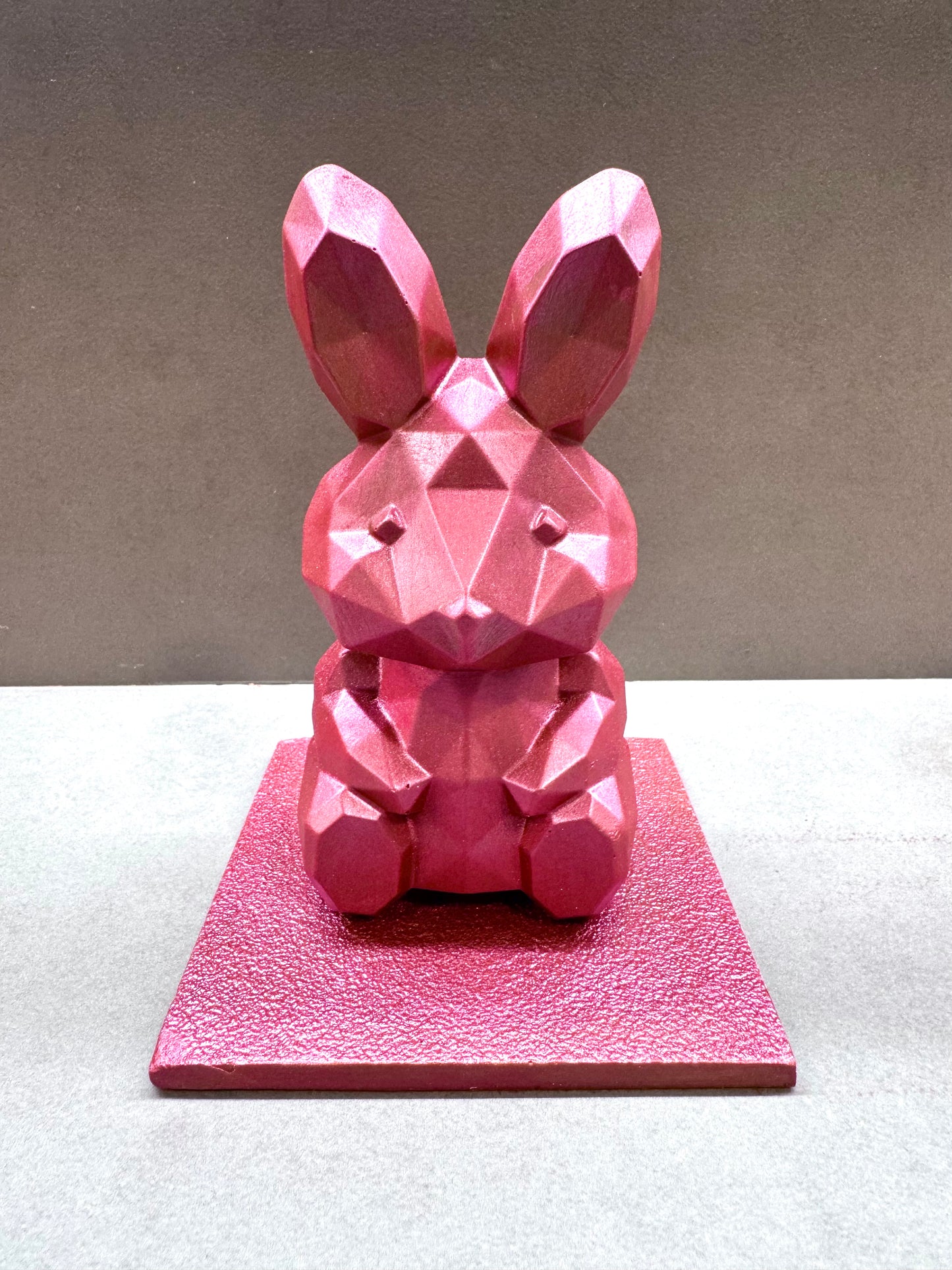 CONEJO ORIGAMI LILA METÁLICO