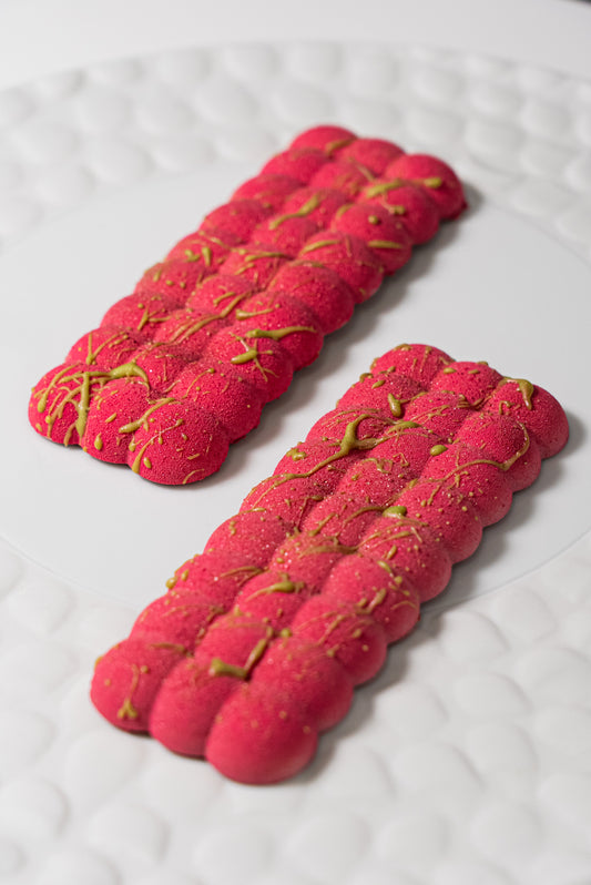 PISTACHO Y FRAMBUESA 2 TABLETAS