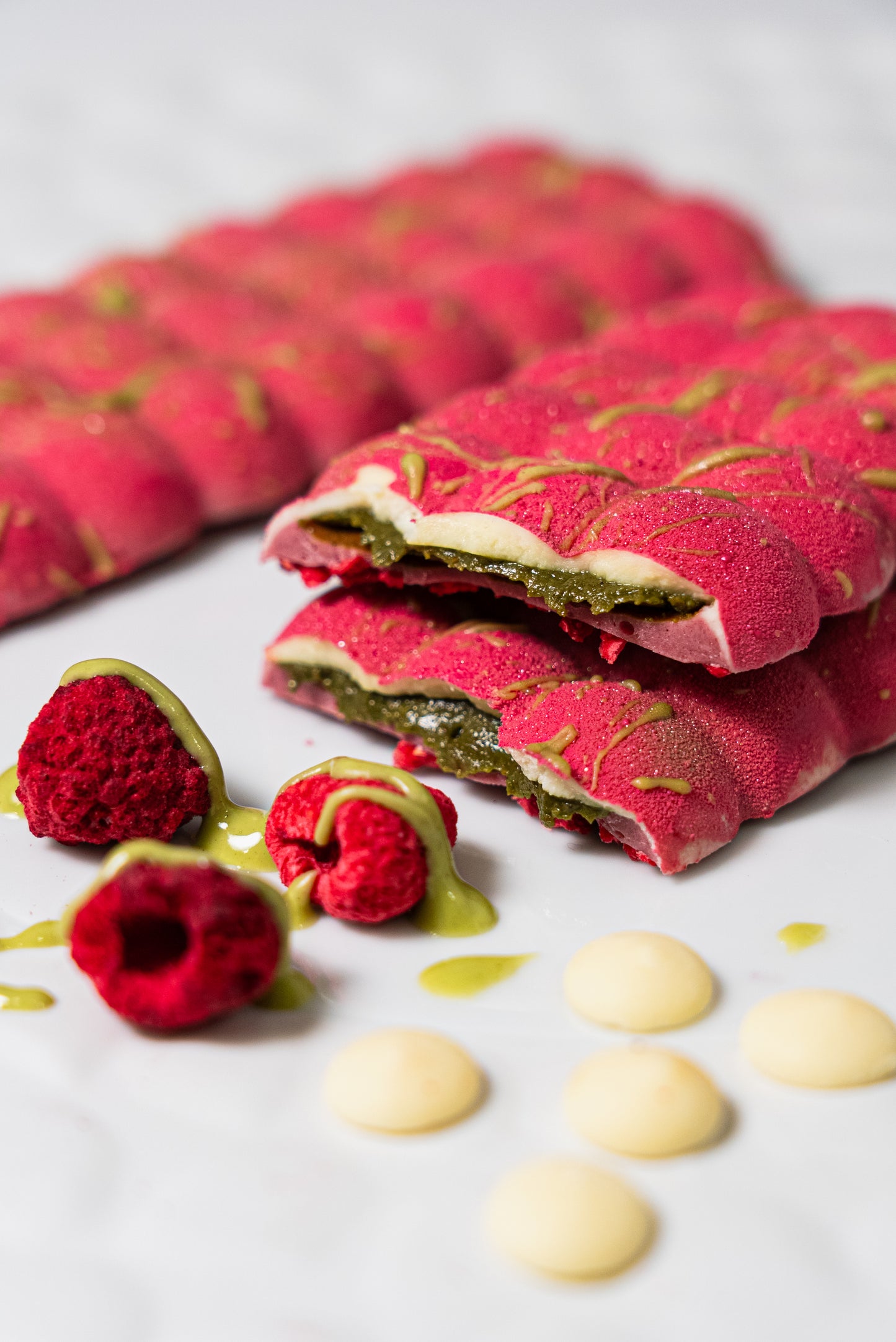 PISTACHO Y FRAMBUESA 2 TABLETAS