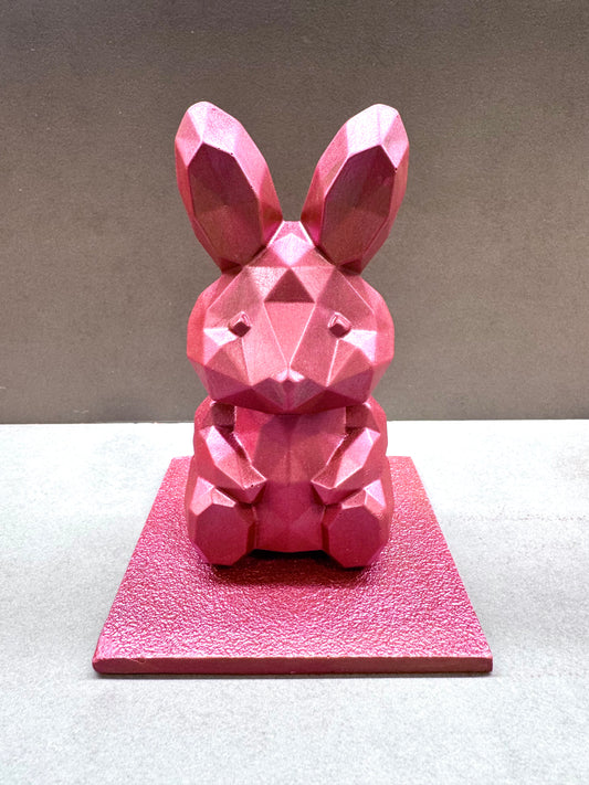 CONEJO ORIGAMI LILA METÁLICO